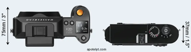 Compare X2D 100C versus M9 top