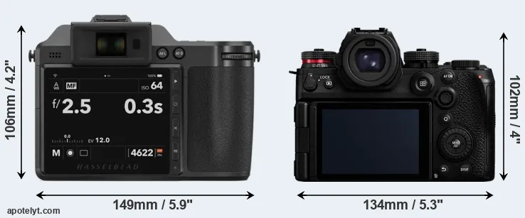 Comparison X2D 100C or S1R II rear