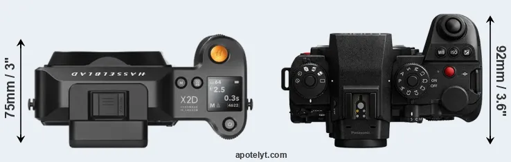 Compare X2D 100C versus S1R II top