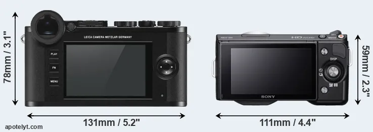 Comparison CL or NEX-5N rear