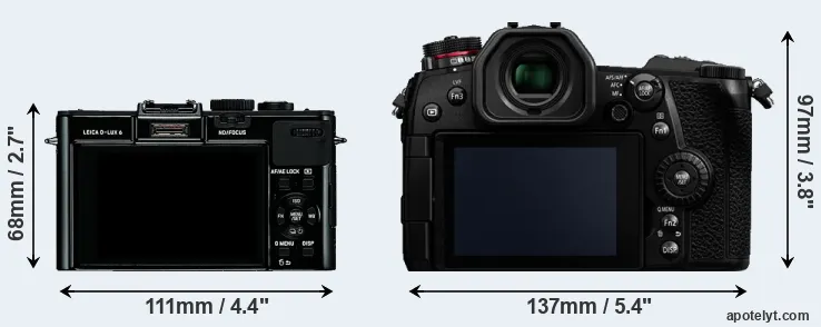 Comparison D-LUX 6 or G9 rear