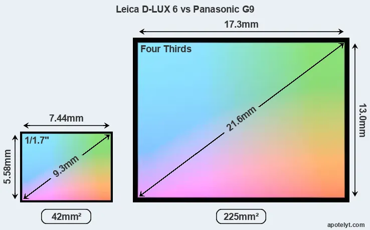 Leica D-LUX 6 and Panasonic G9 sensor measures