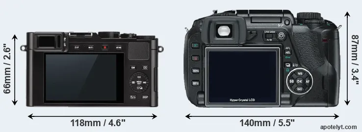 Comparison D-LUX Typ 109 or E-330 rear