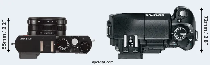 Compare D-LUX Typ 109 versus E-330 top