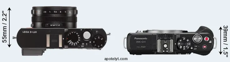 Compare D-LUX Typ 109 versus GX1 top