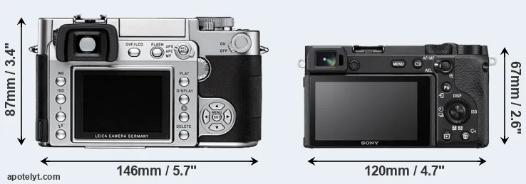 Comparison Digilux 3 or A6600 rear