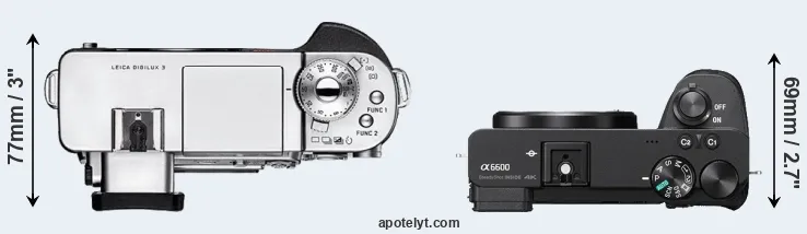 Compare Digilux 3 versus A6600 top