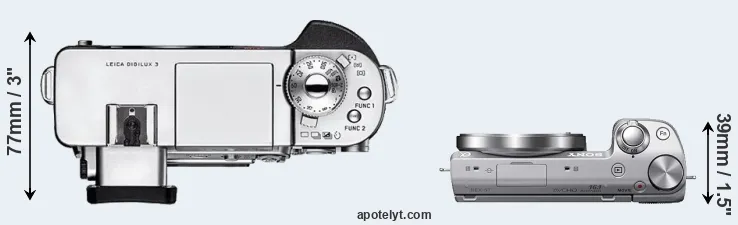 Compare Digilux 3 versus NEX-5T top