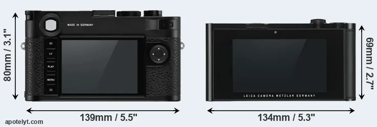 Comparison M10-P or TL rear