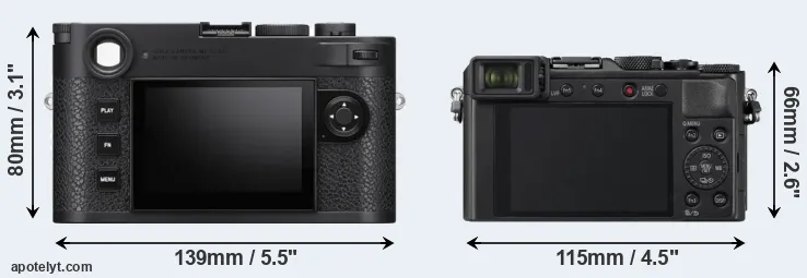 Comparison M11 or LX100 II rear