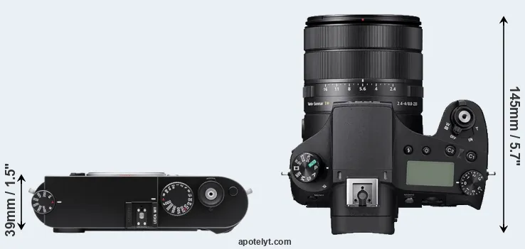 Compare M11 versus RX10 IV top