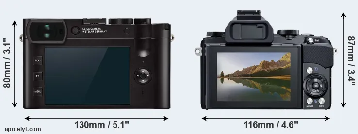Comparison Q2 or Stylus 1 rear