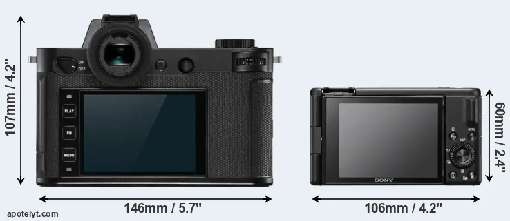 Comparison Leica SL2-S or ZV-1F rear