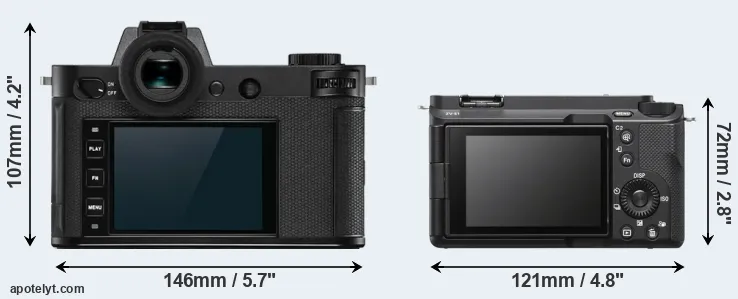 Comparison Leica SL2-S or ZV-E1 rear