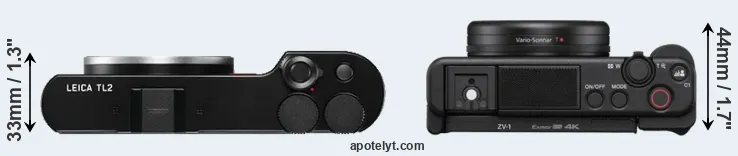 Compare TL2 versus ZV-1 top