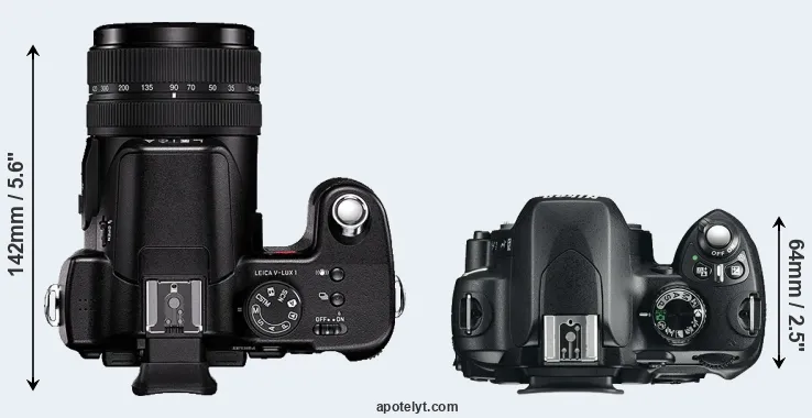 Compare V-LUX 1 versus D60 top