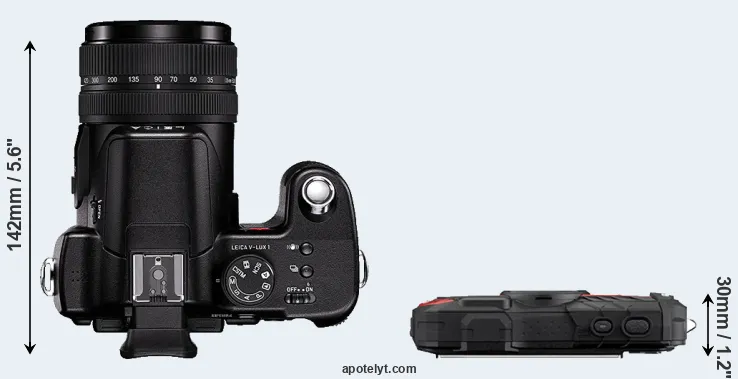 Compare V-LUX 1 versus WG-60 top