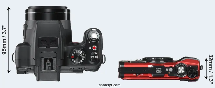 Compare V-LUX 2 versus TG-5 top