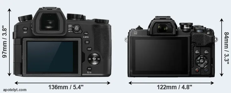 Comparison V-LUX 5 or E-M10 IV rear