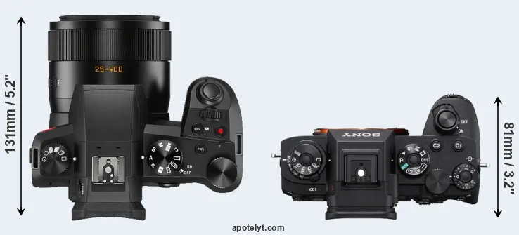 Compare V-LUX 5 versus A1 top