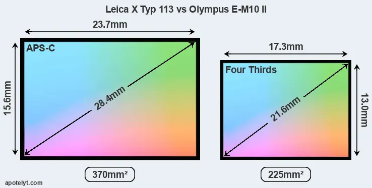 Leica X Typ 113 and Olympus E-M10 II sensor measures