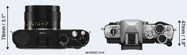 Compare X Typ 113 versus E-M10 II top