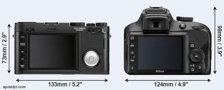 Comparison X Vario or D3400 rear