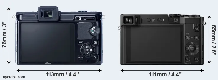 Comparison V1 or ZS100 rear