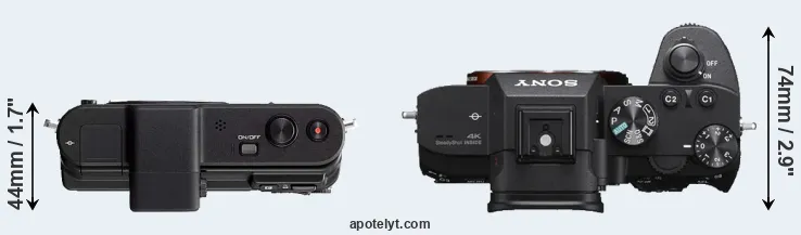 Compare V1 versus A7 III top