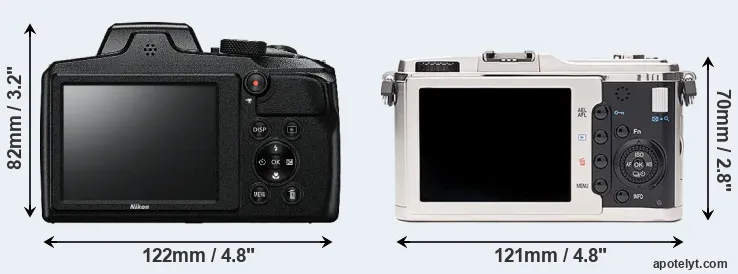 Comparison B600 or E-P1 rear