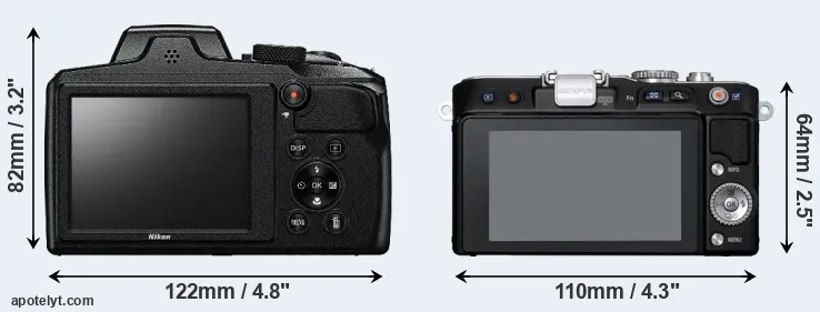 Comparison B600 or E-PL3 rear
