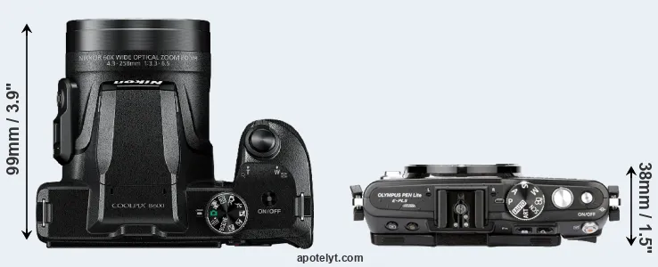 Compare B600 versus E-PL5 top
