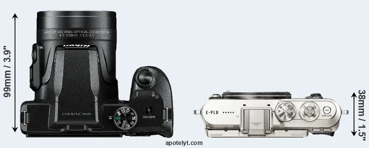 Compare B600 versus E-PL8 top