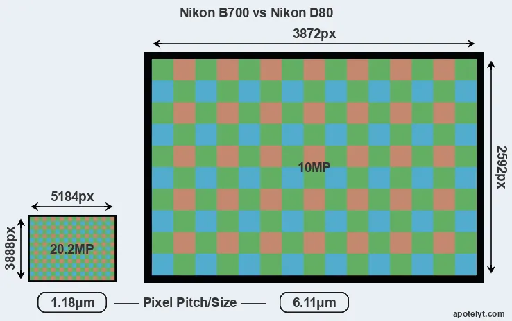B700 versus D80 MP