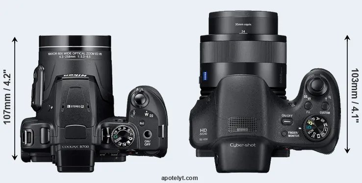 Compare B700 versus HX350 top