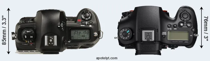 Compare D1 versus A99 II top