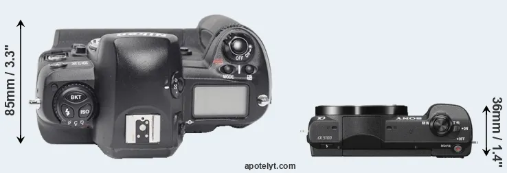 Compare D1X versus A5100 top