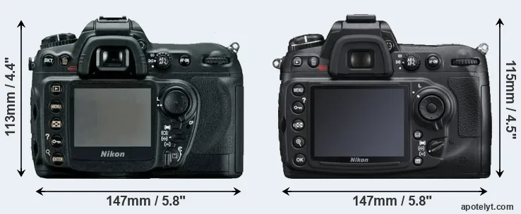 Comparison D200 or D300S rear