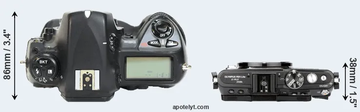 Compare D2H versus E-PL5 top