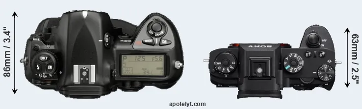 Compare D2X versus A9 top