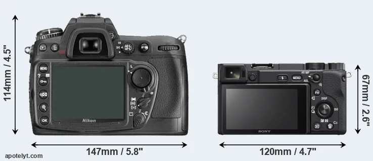 Comparison D300 or A6400 rear