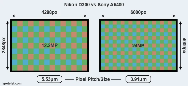 D300 versus A6400 MP