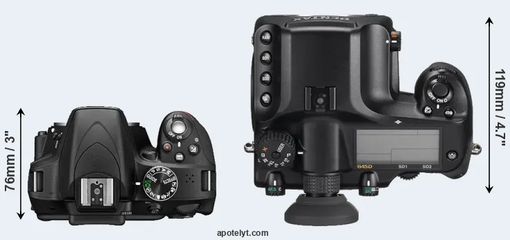 Compare D3300 versus 645D top