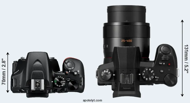 Compare D3500 versus FZ1000 II top