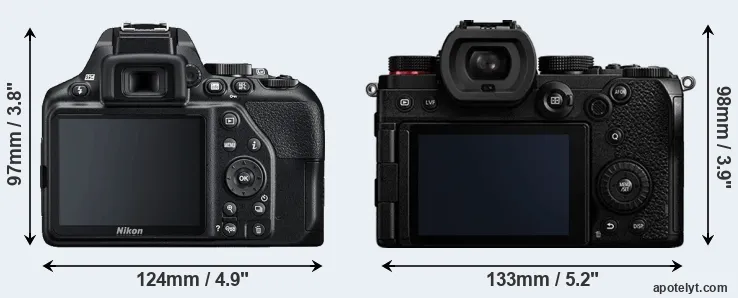 Comparison D3500 or S5 rear