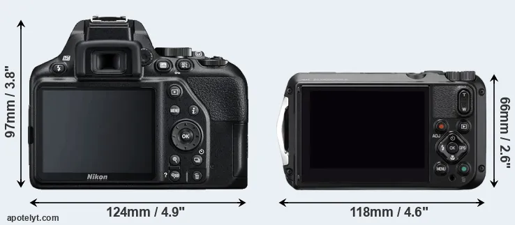 Comparison D3500 or WG-6 rear