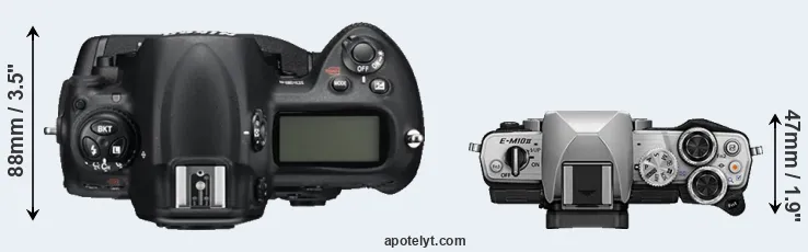 Compare D3S versus E-M10 II top