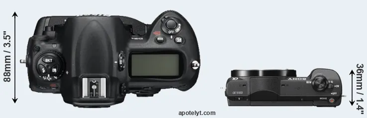 Compare D3S versus A5100 top