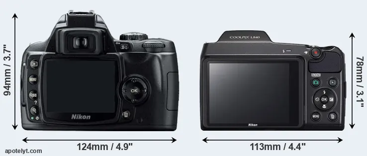 Comparison D40 or L840 rear