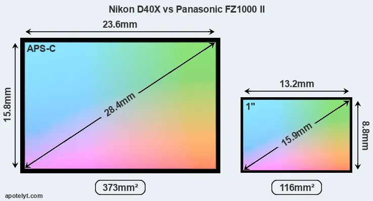 Nikon D40X and Panasonic FZ1000 II sensor measures